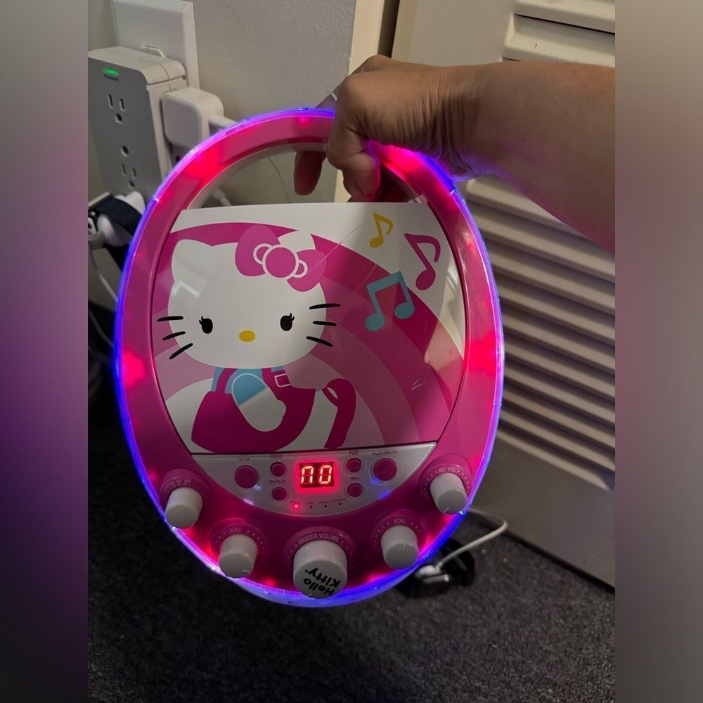 Hello Kitty Disco Party CDG Karaoke Machine CD Player No Microphone, Tested